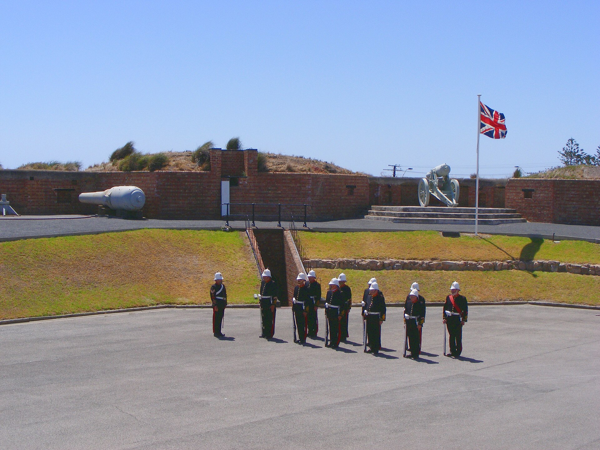 Two great ten-inch Armstrong guns formed the fort’s main armament
