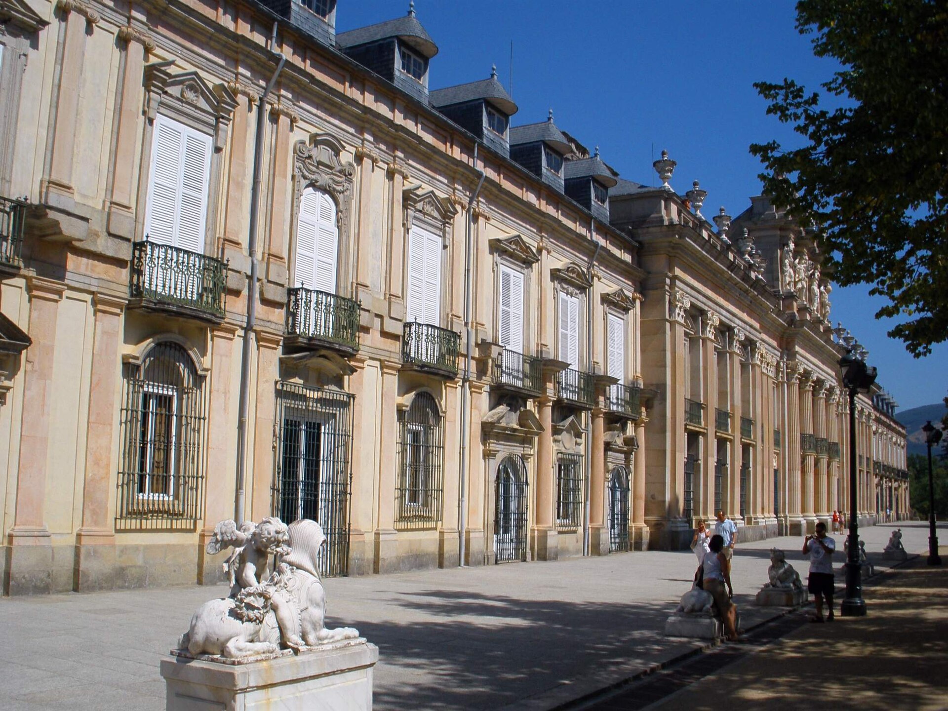 A facade of the Royal Palace of La Granja