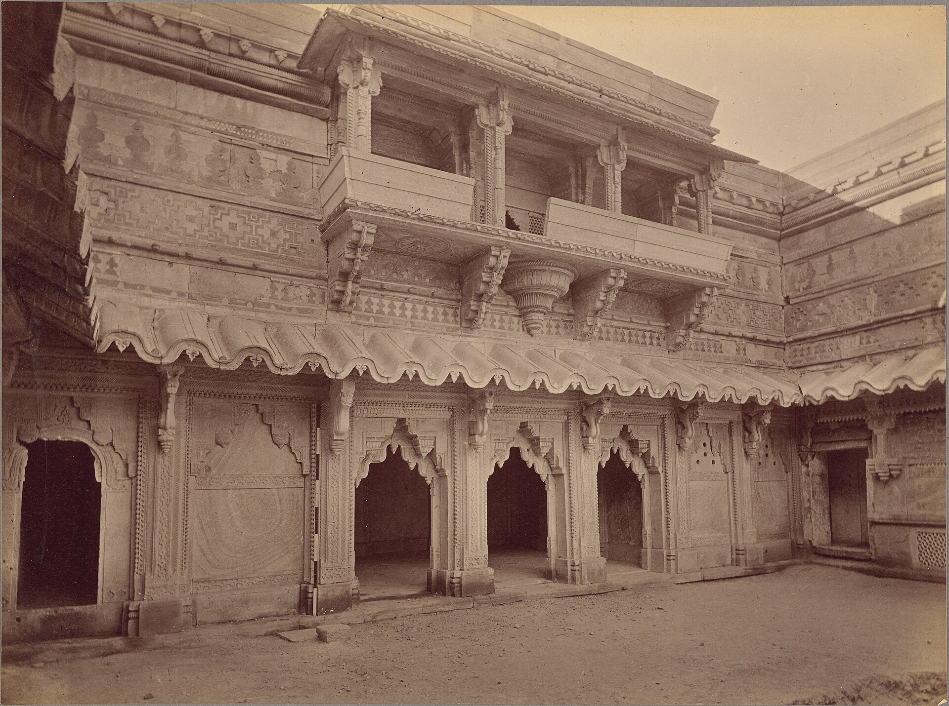 An interior of the Man Mandir palace