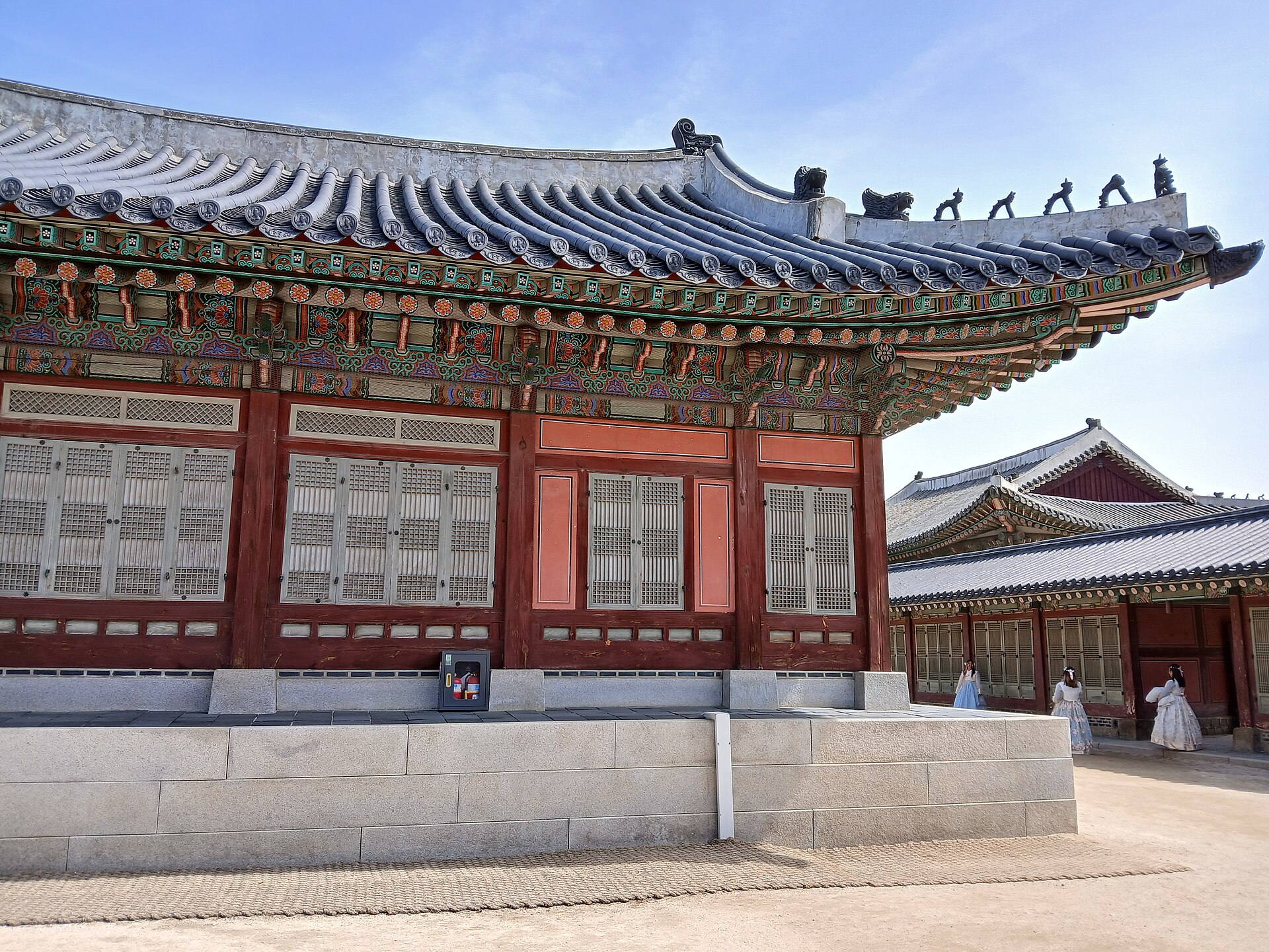 A view within Gyeongbokgung, its halls and courtyards restored after centuries of upheaval.