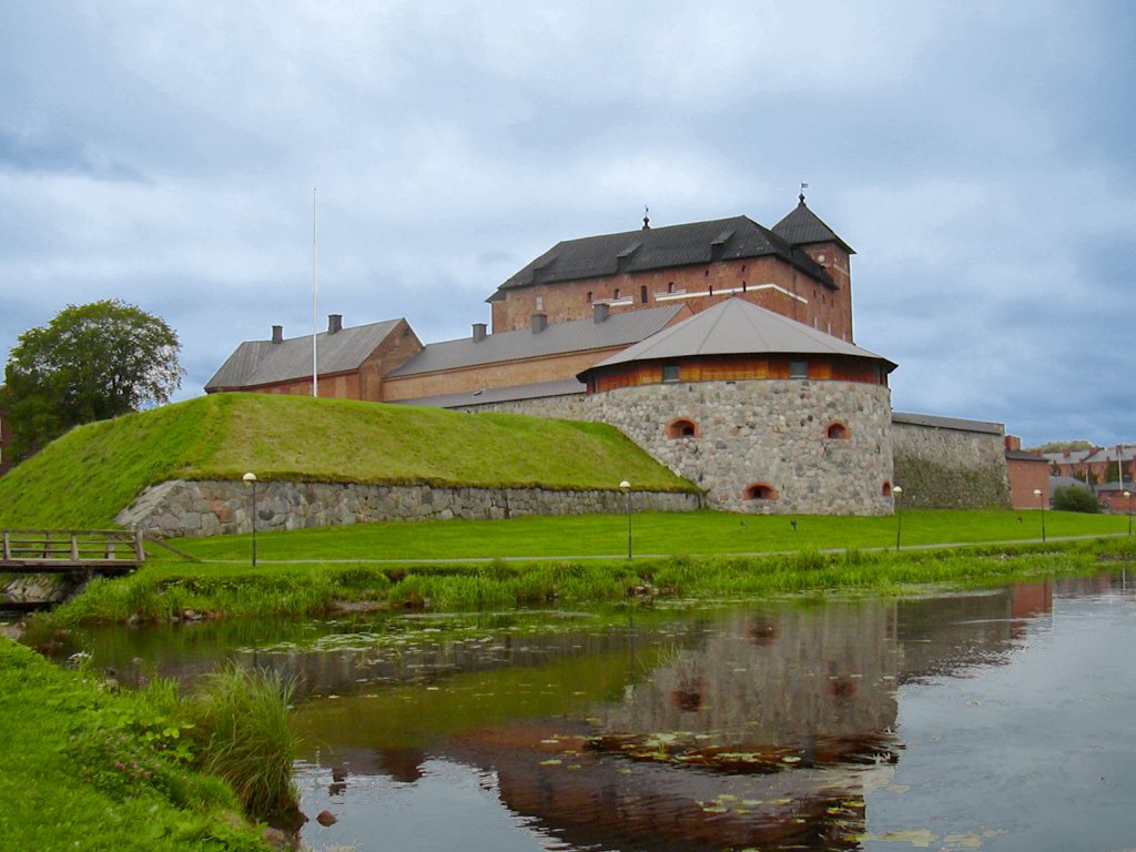 Häme Castle, the great red-brick fortress on the shore of Lake Vanajavesi in Hämeenlinna.