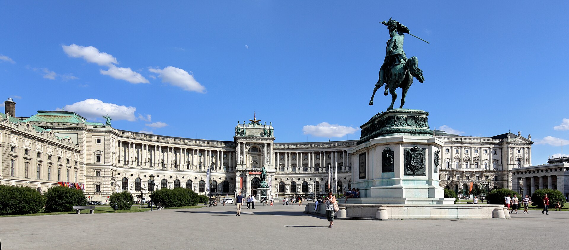 A great domed wing forms a magnificent gateway to the Hofburg