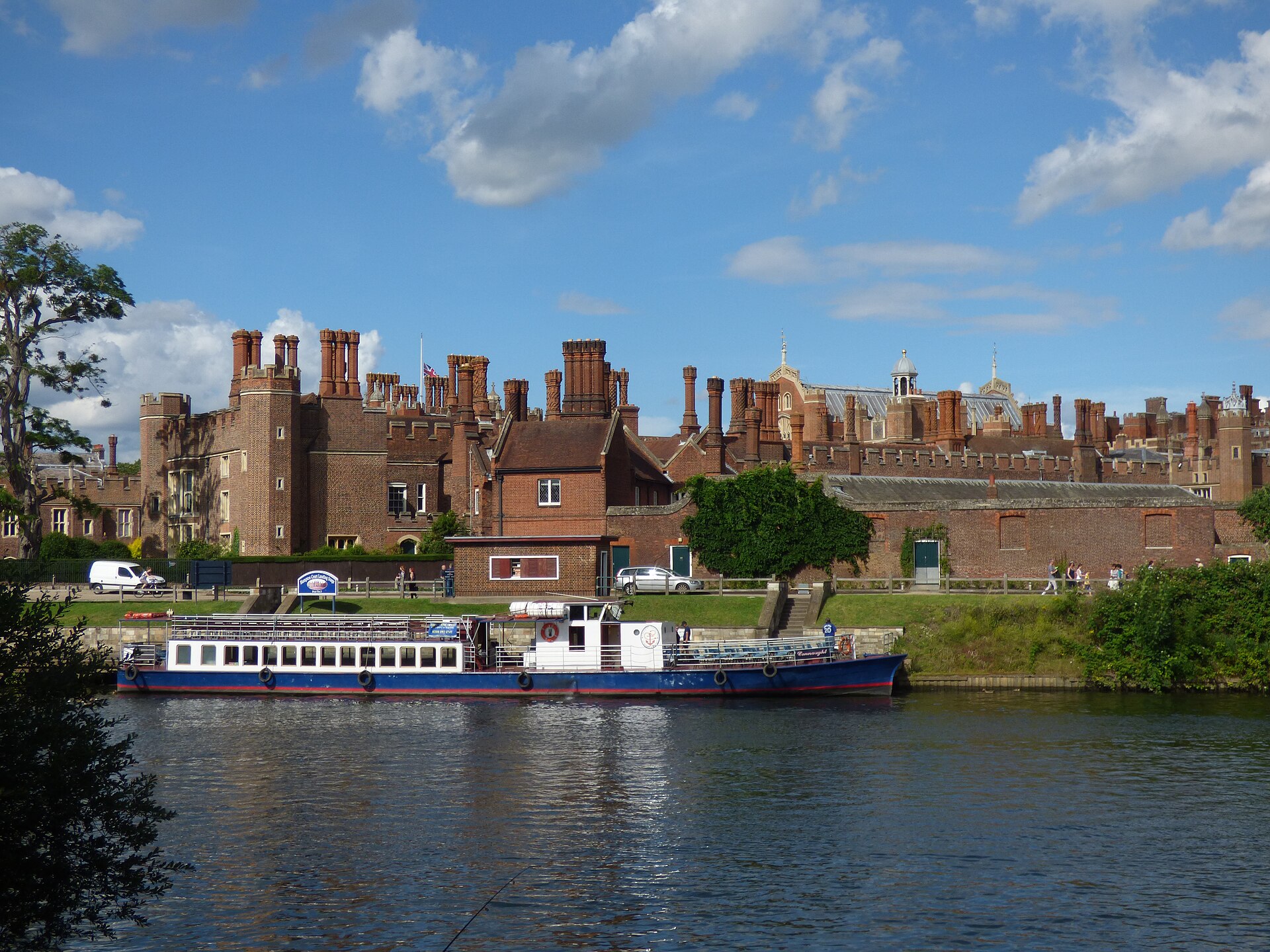 Hampton Court Palace seen from the River Thames