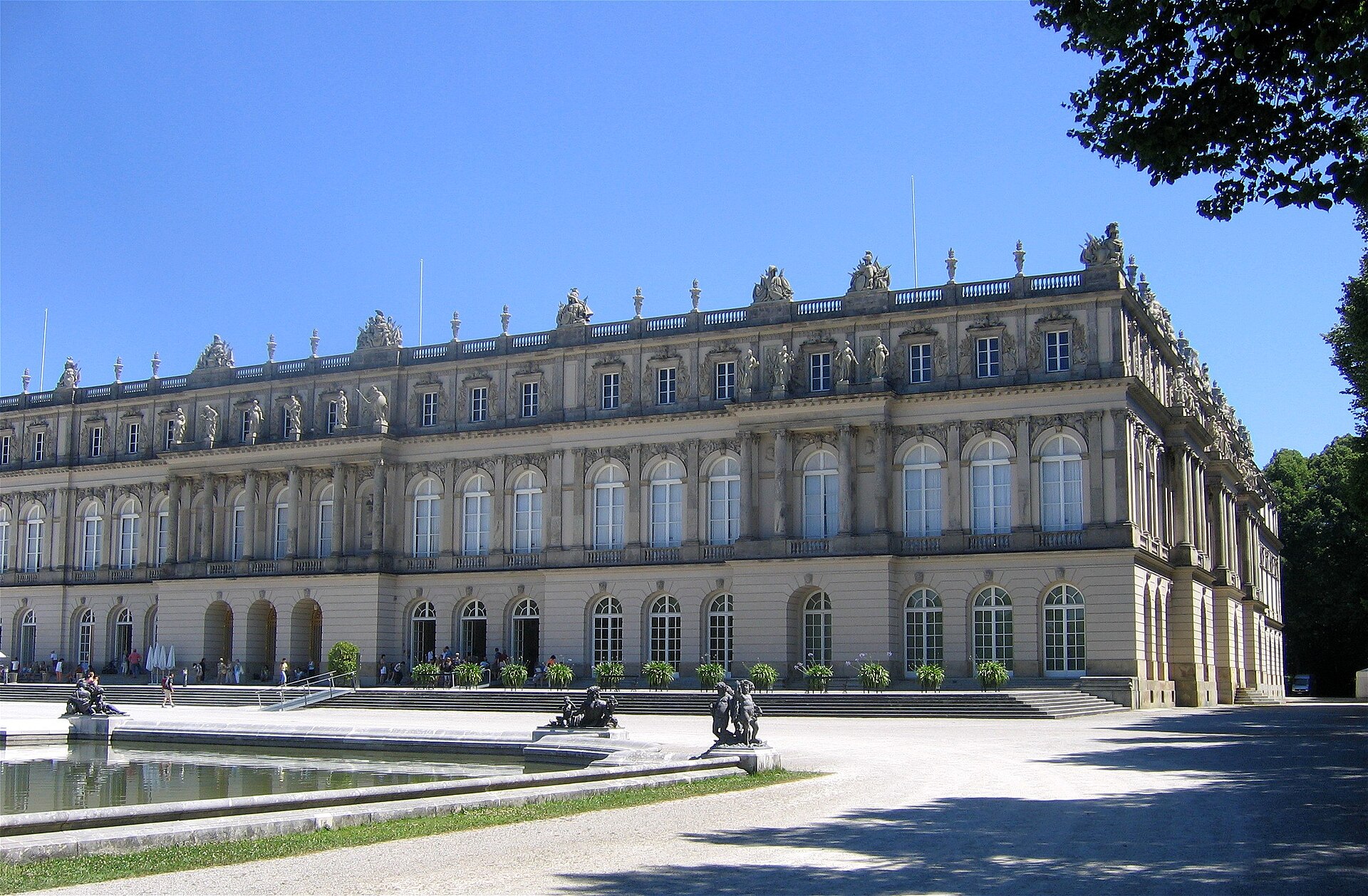 The formal gardens of the palace
