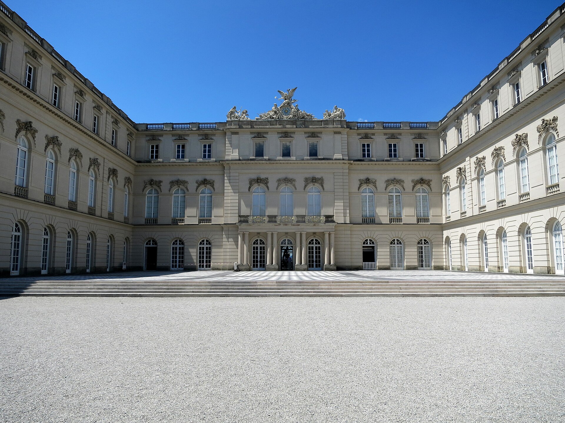 A view of the palace and grounds
