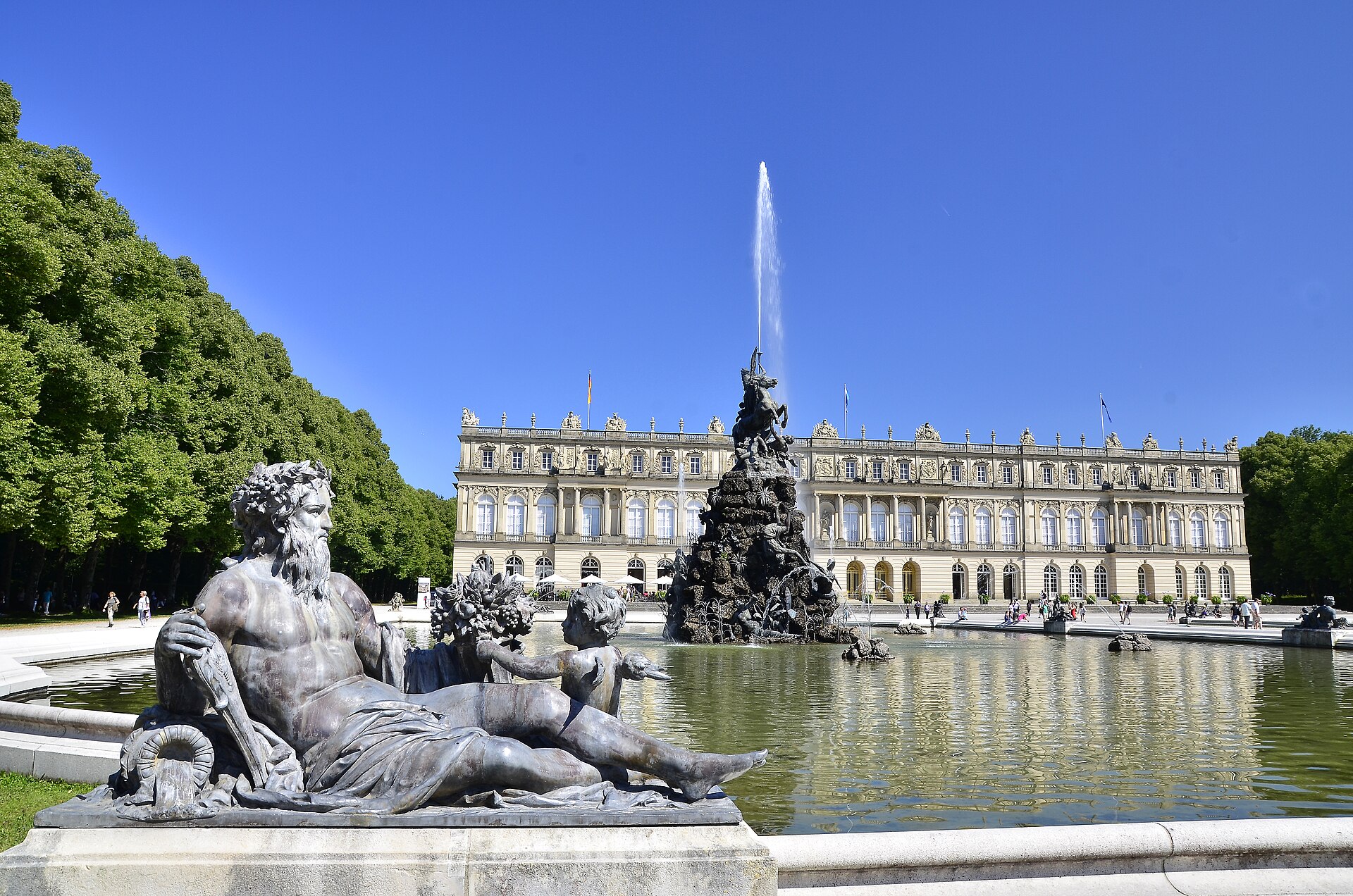 The garden facade of Herrenchiemsee