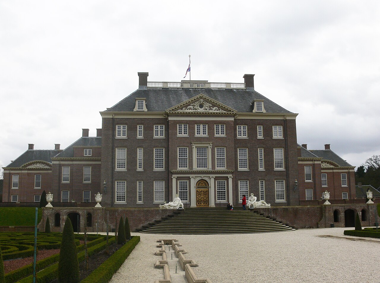 The palace seen from its formal gardens.