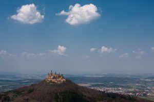 Hohenzollern Castle rising above the Swabian hills