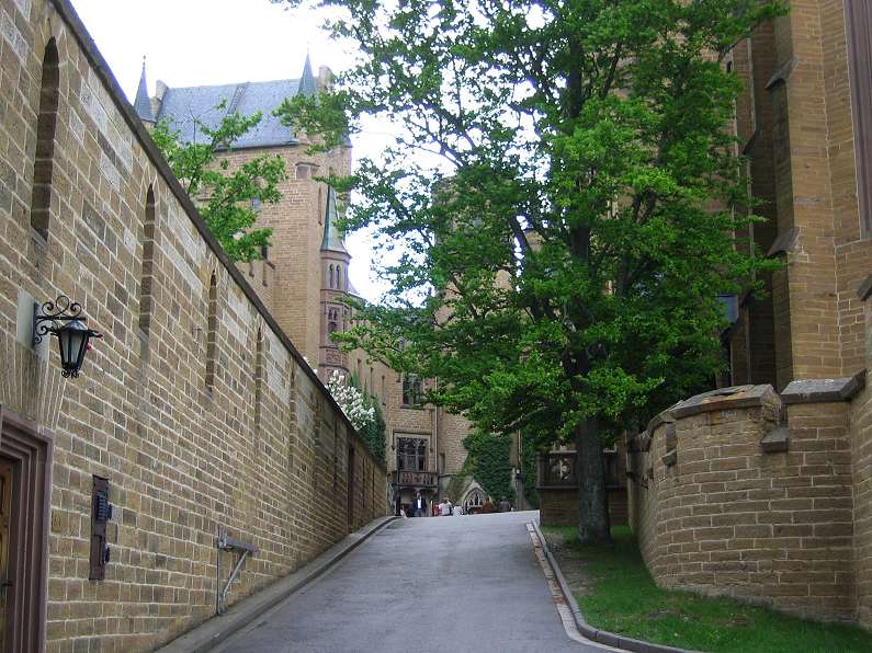 The inner courtyard at the heart of Hohenzollern Castle