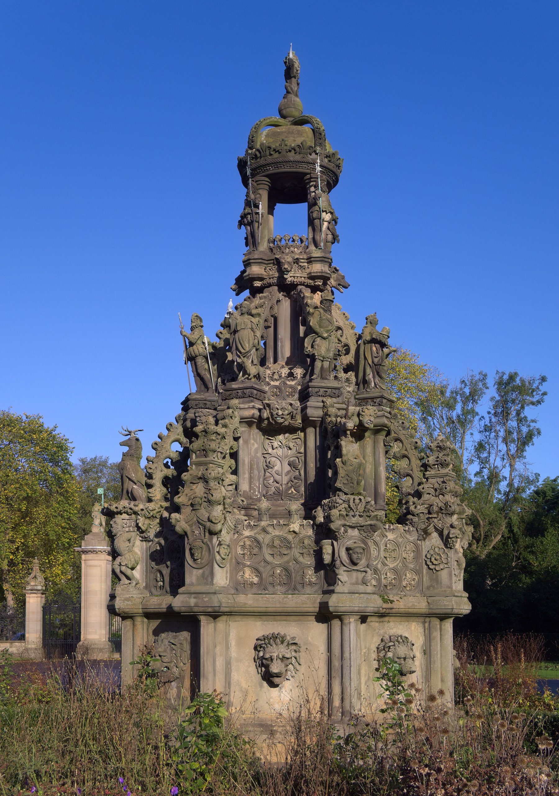 The fountain in the palace forecourt