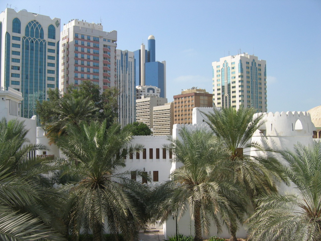 Abu Dhabi city seen from the fort of Qasr Al Hosn