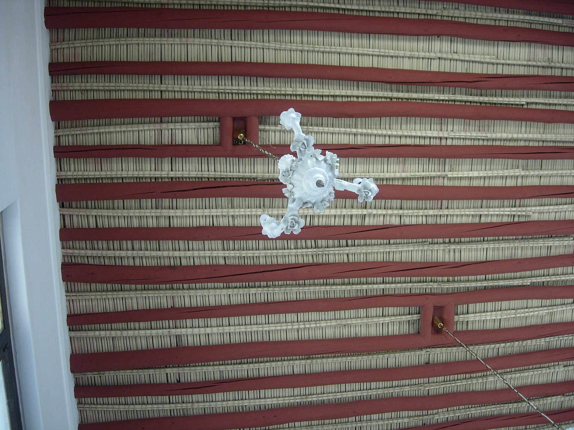 A decorated ceiling of the old fort