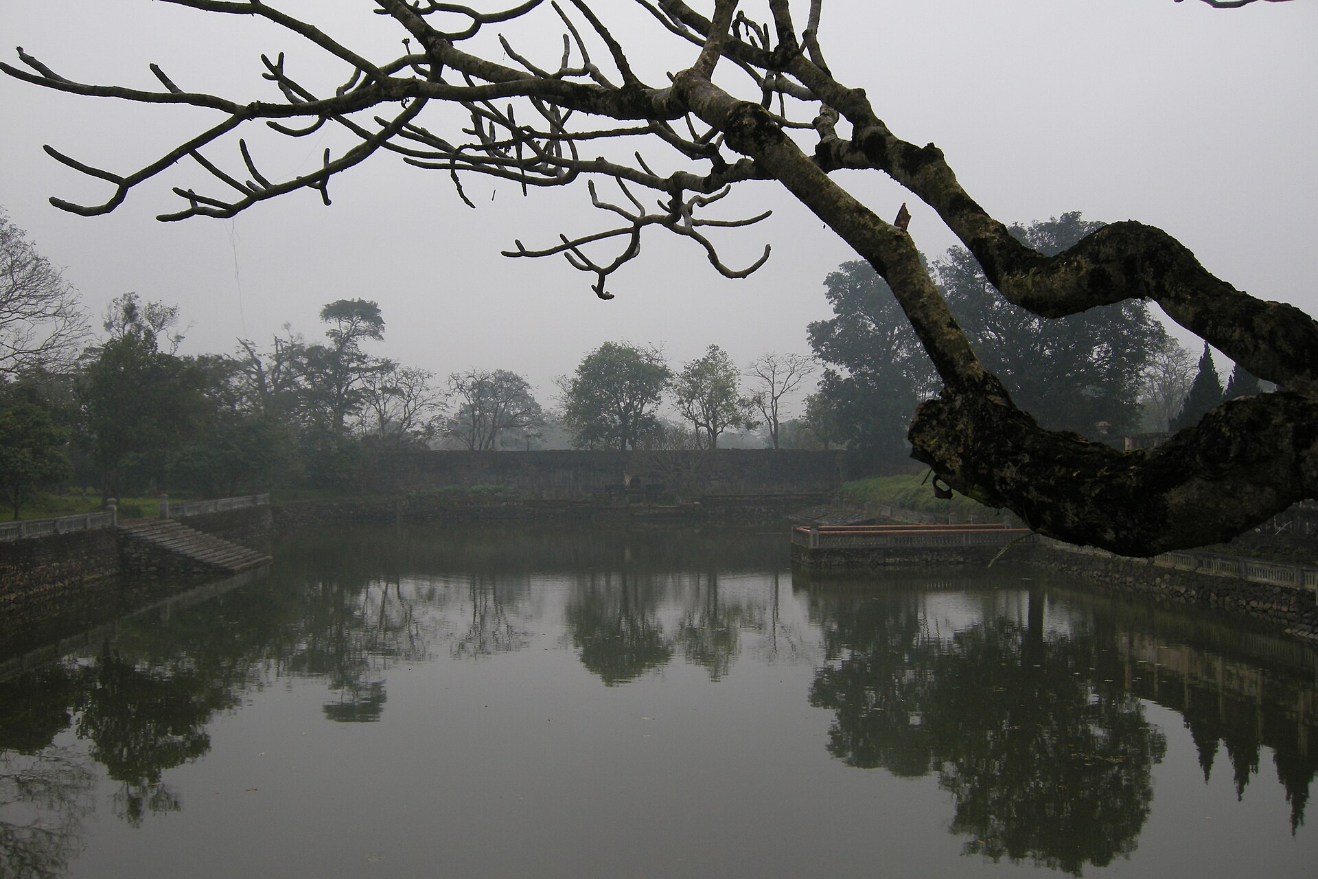 The moat that encircles the citadel, fed from the Perfume River