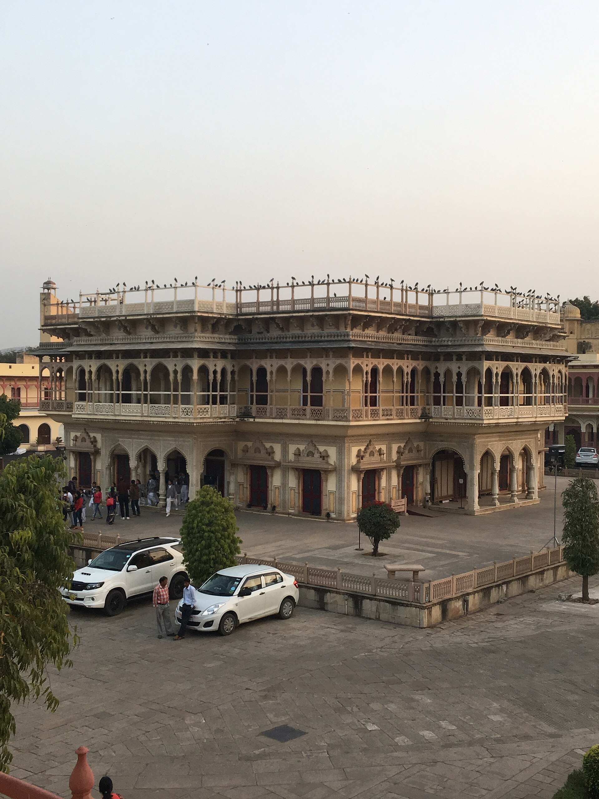 The City Palace of Jaipur at the heart of the Pink City, a vast complex of courtyards and pavilions.