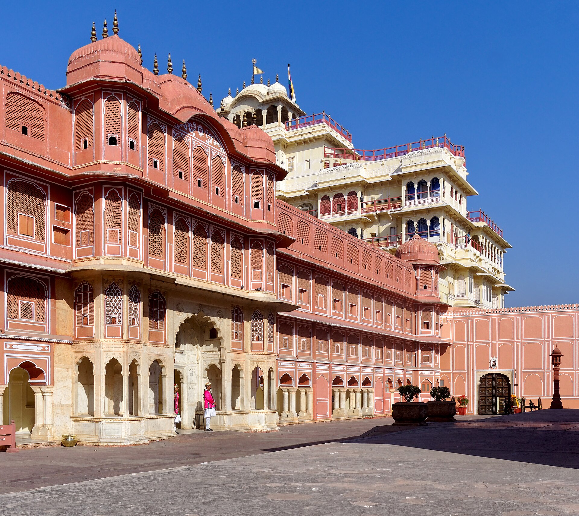 The Chandra Mahal, the seven-storeyed heart of the palace and still the royal residence.