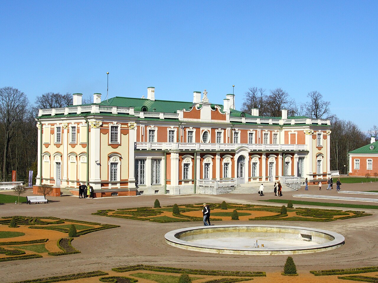 The palace and its grounds in the Baltic light.