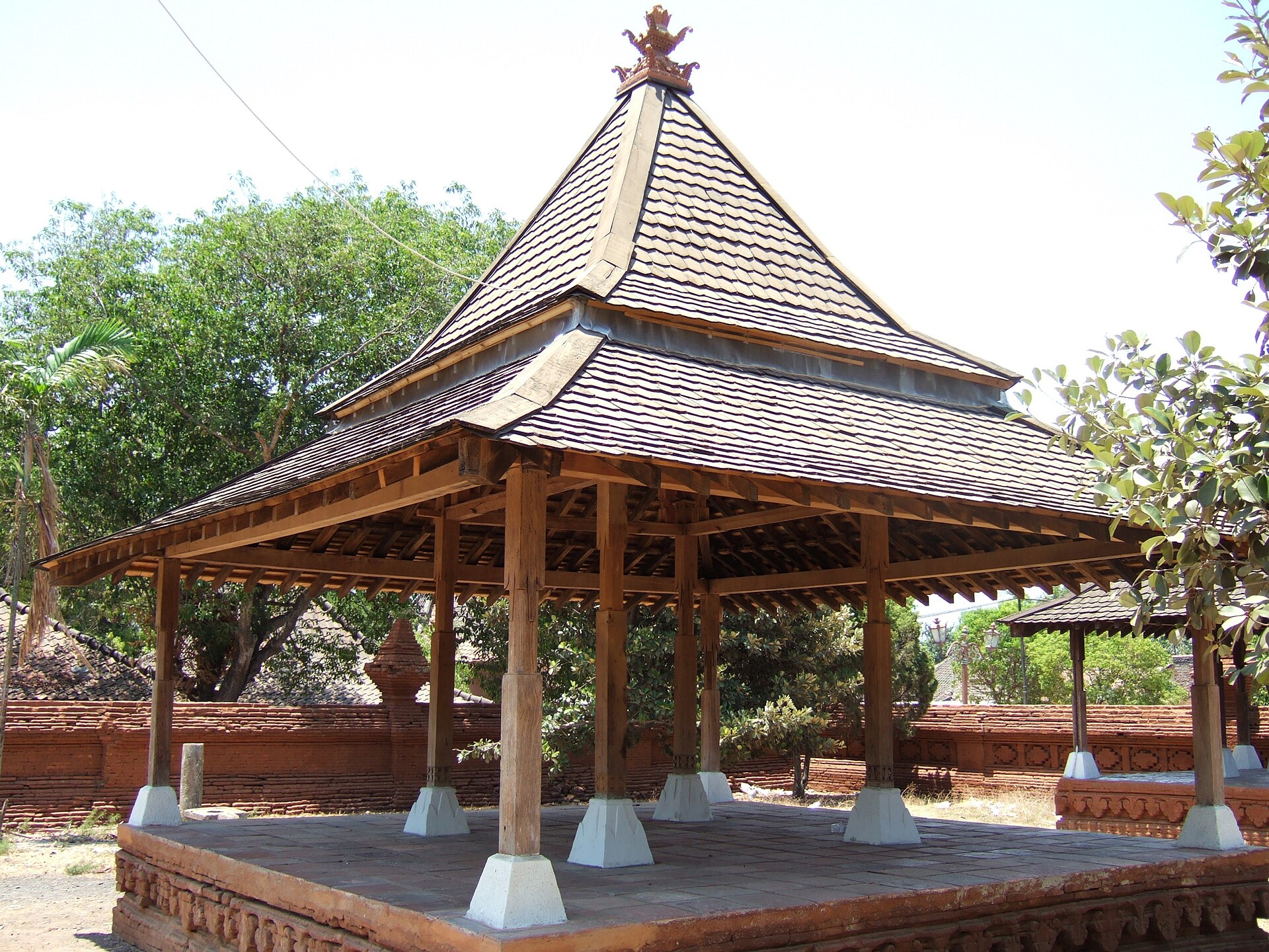 Brick, timber and imported tile blend in the palace architecture