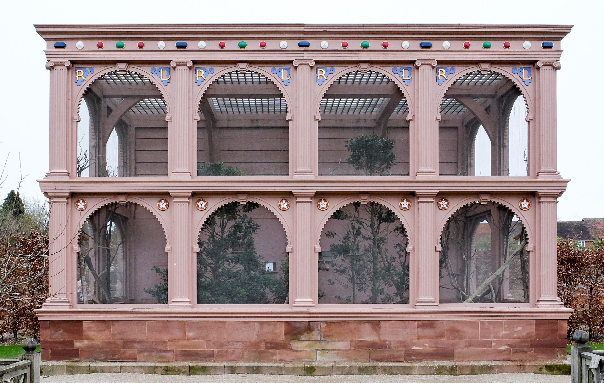 The recreated Elizabethan garden, laid out as it was for Elizabeth I's famous visit