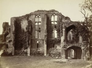The ruined interior of the Great Hall, hinting at the splendour of its medieval feasts