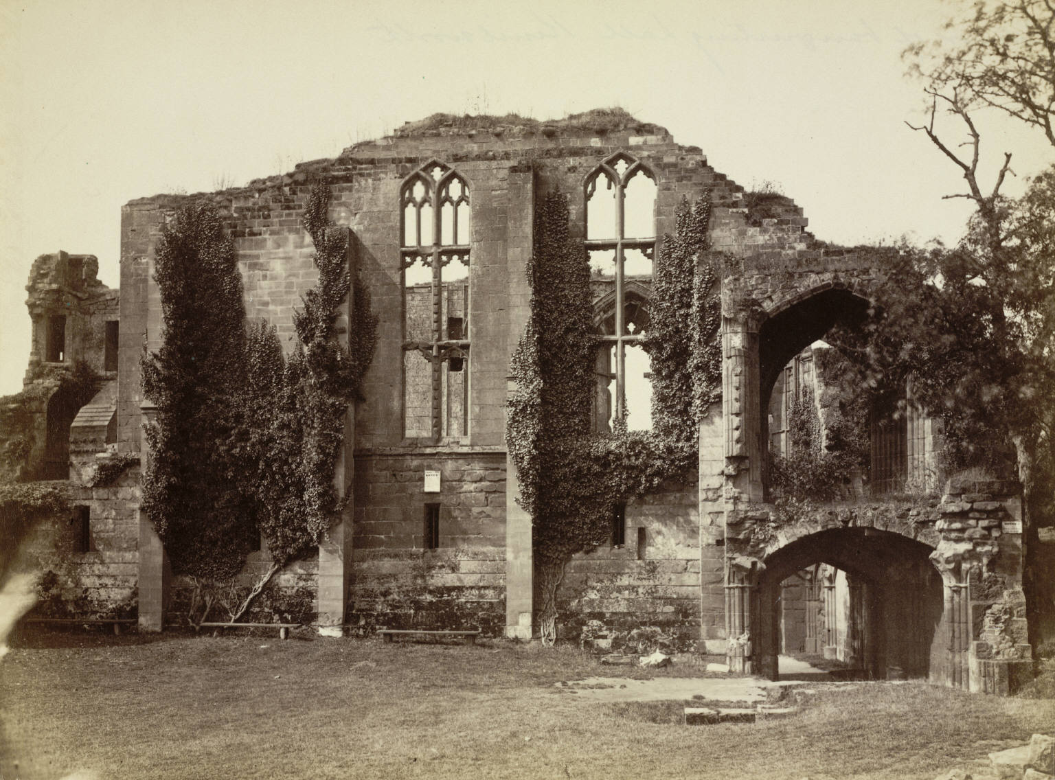The ruined interior of the Great Hall, hinting at the splendour of its medieval feasts