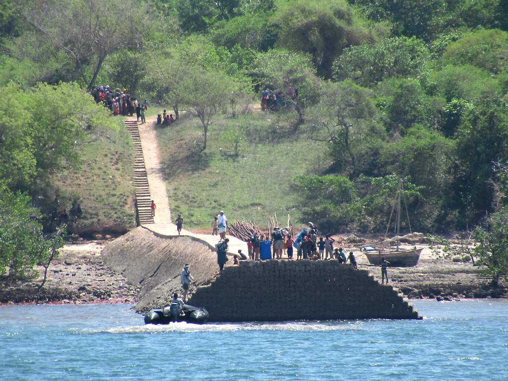 The ruined palace structures of Kilwa Kisiwani