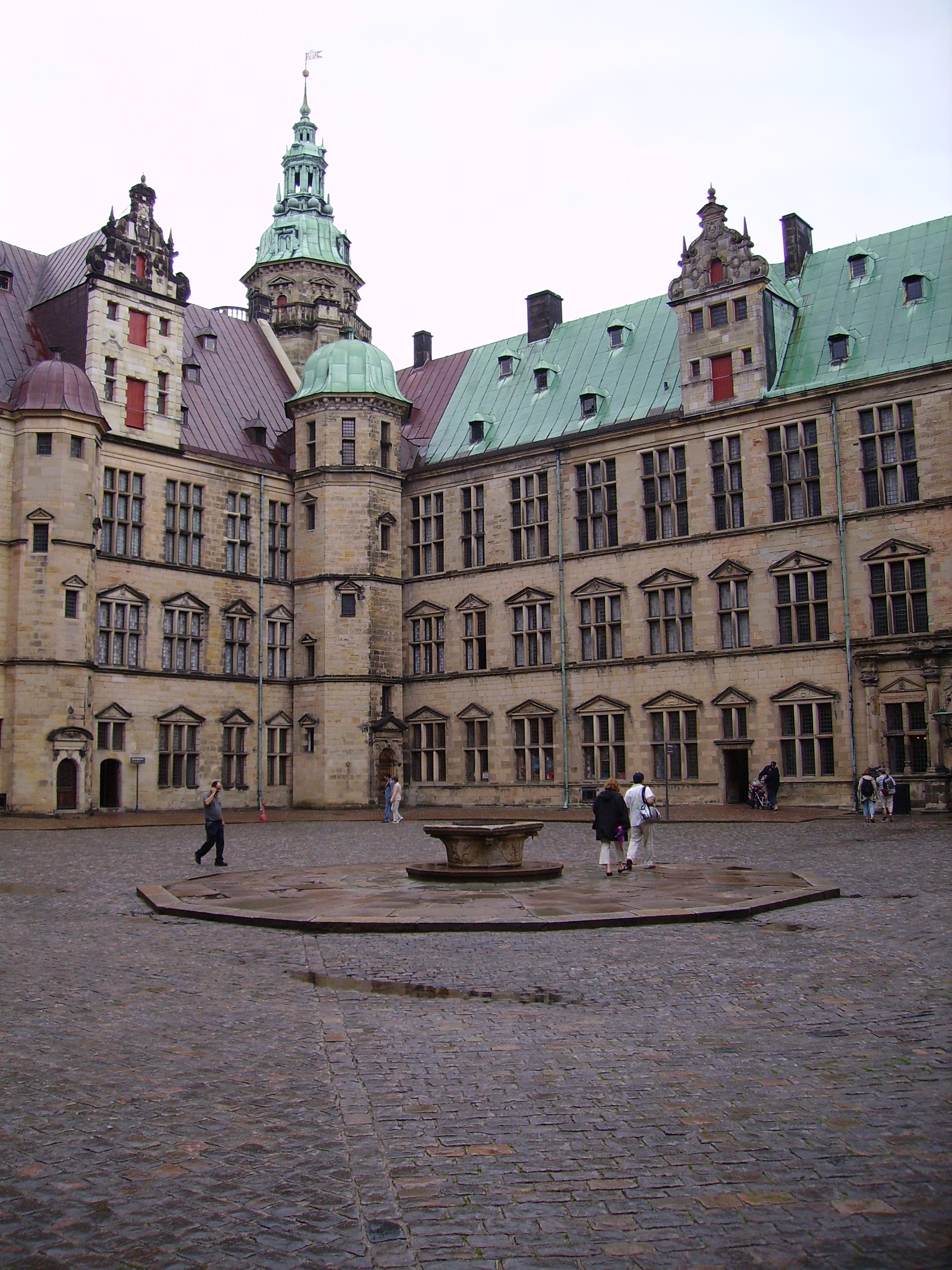 The castle's inner courtyard is a masterpiece of Northern Renaissance design.