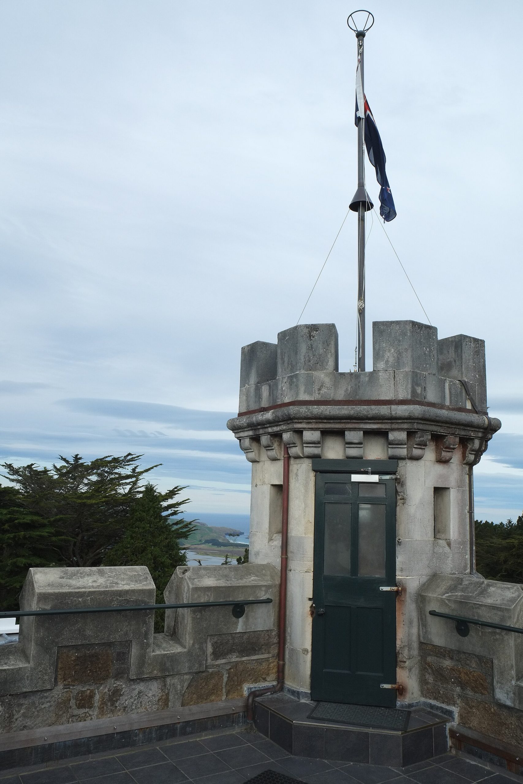 The view from the top of the Larnach Castle tower