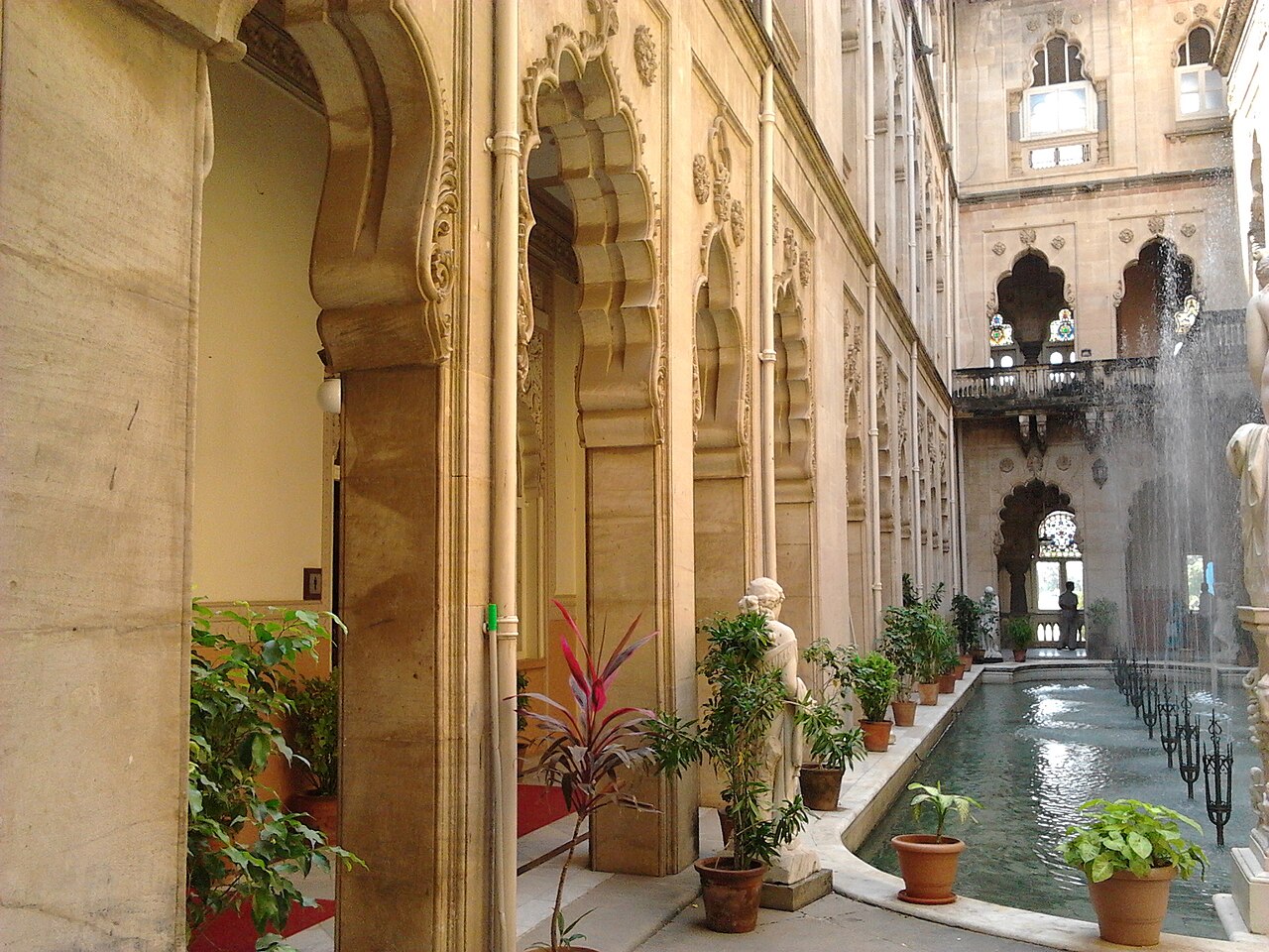 Domes and arches of the Indo-Saracenic design.