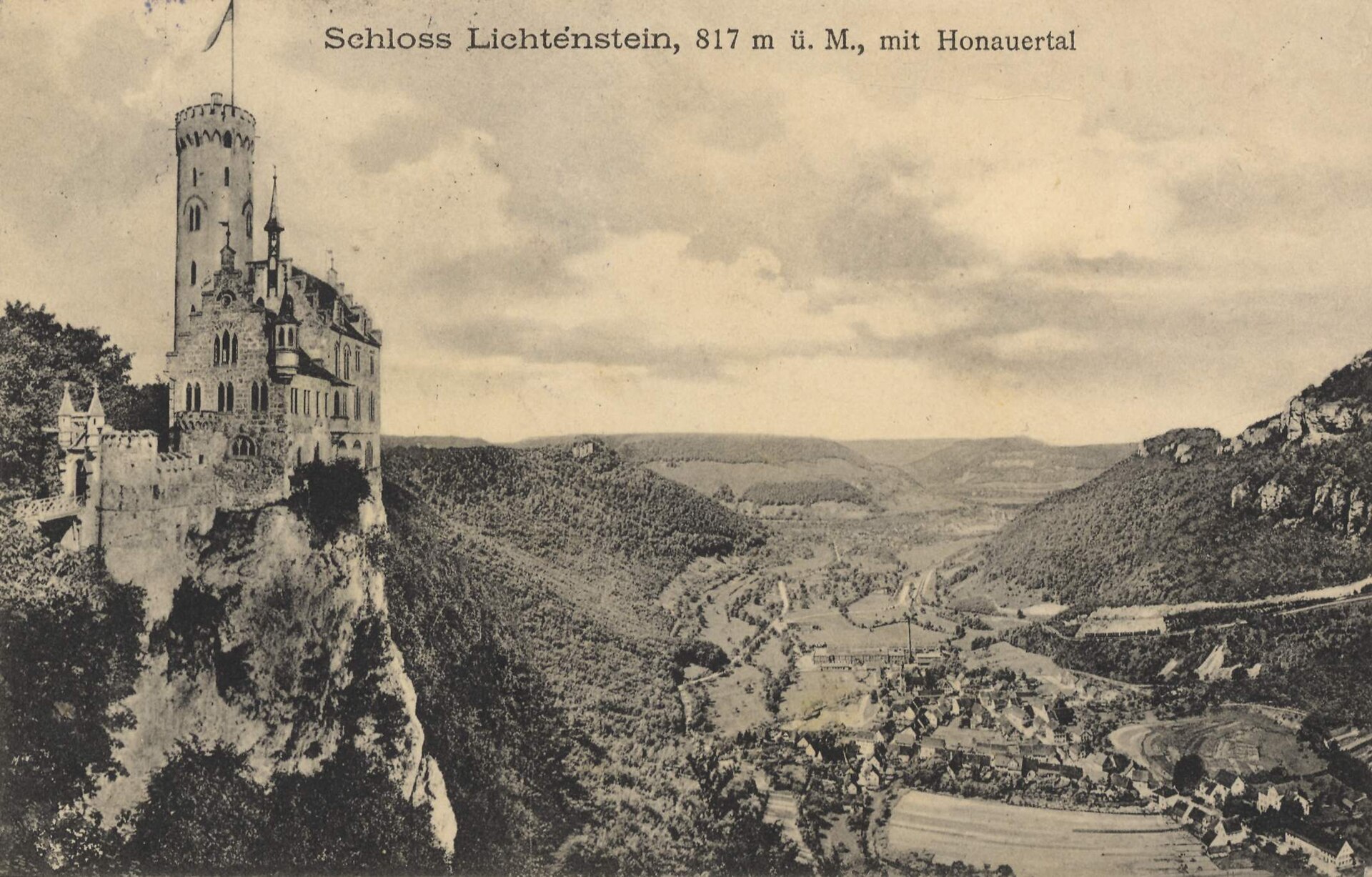 A historic view of Lichtenstein, long a symbol of German romanticism