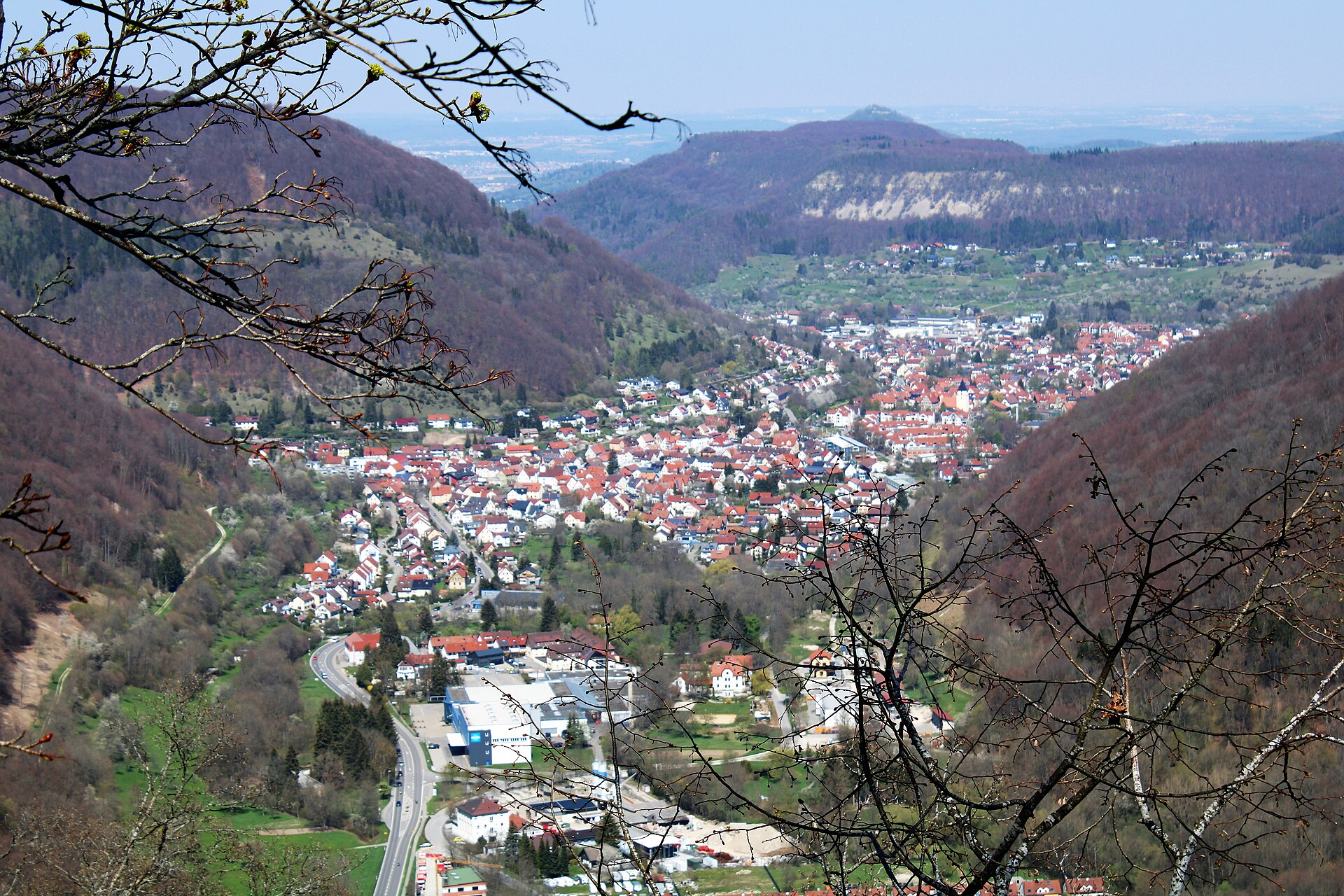 The view from the castle over the valley the earlier fortresses once watched