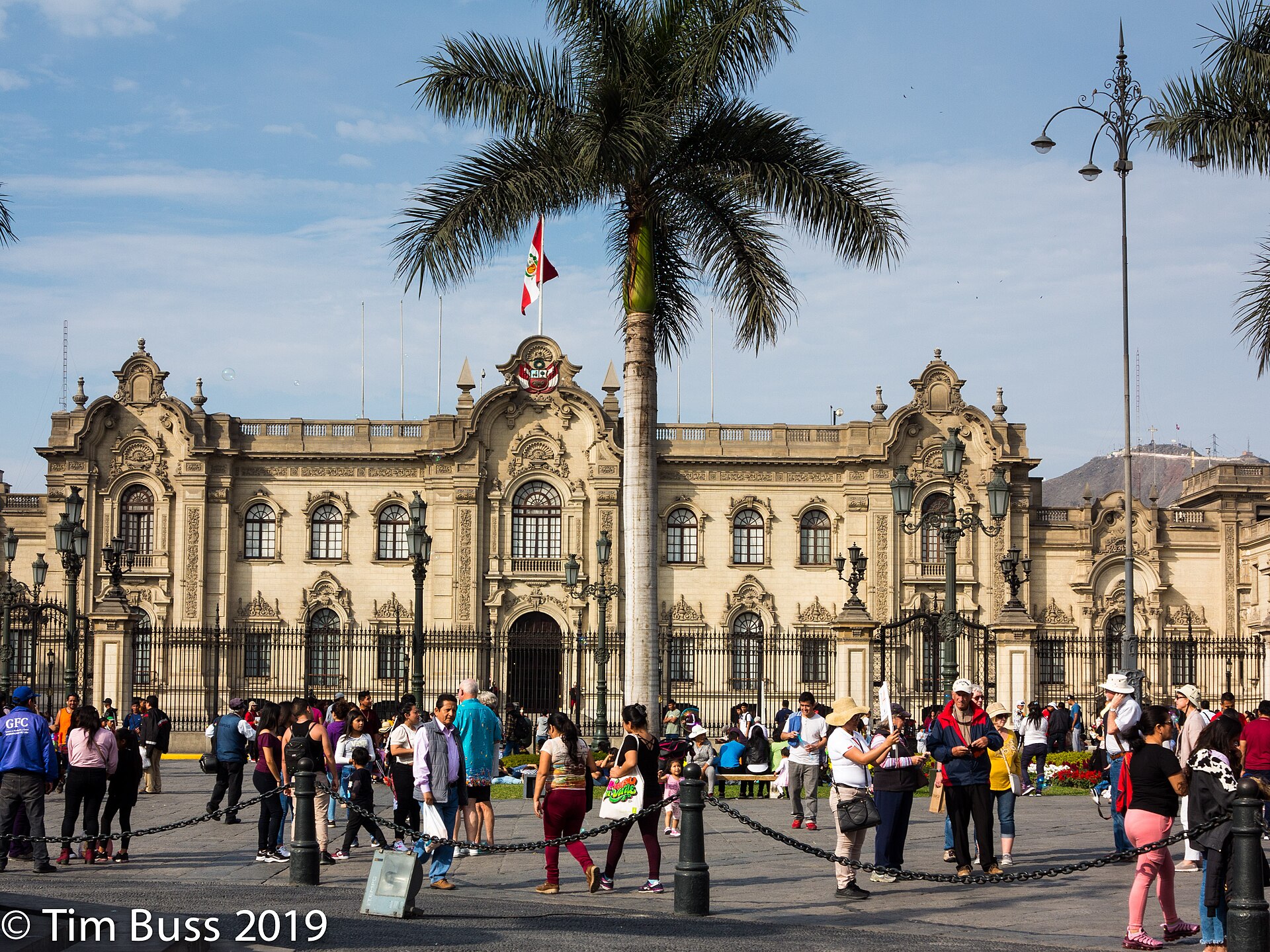 The palace on the great square of Lima