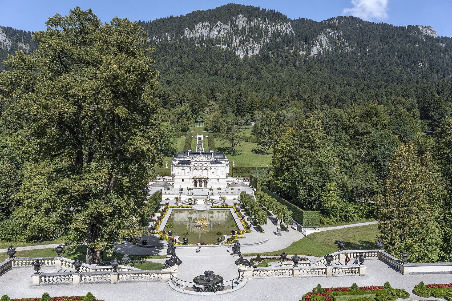 Linderhof seen from above