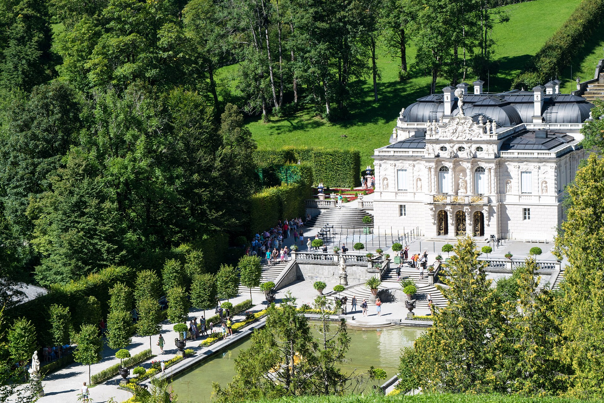 Linderhof seen from the Temple of Venus above