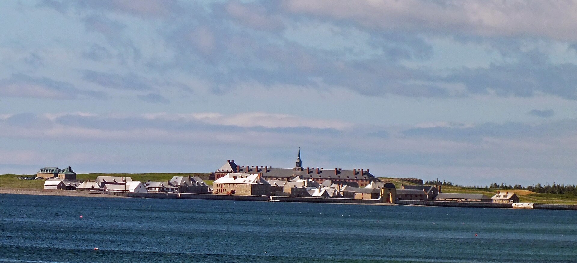 The reconstructed Fortress of Louisbourg on the Nova Scotia coast