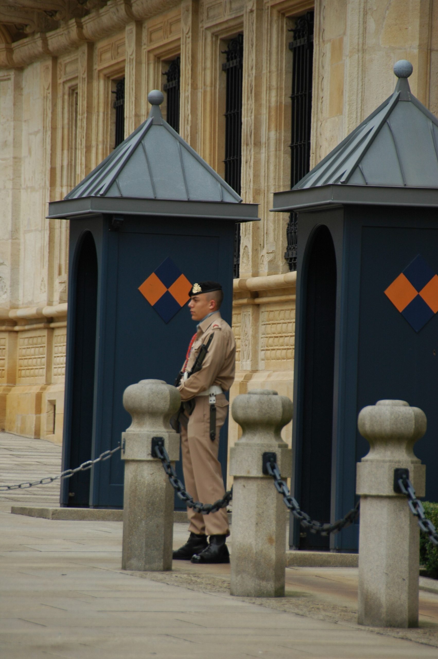 A guard before the palace of the grand duke