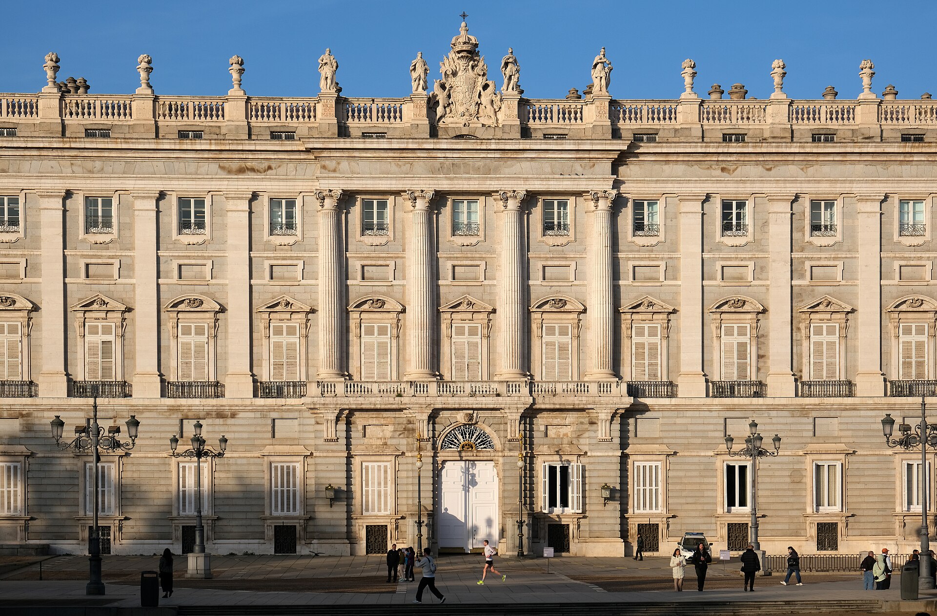 The east facade of the Royal Palace of Madrid