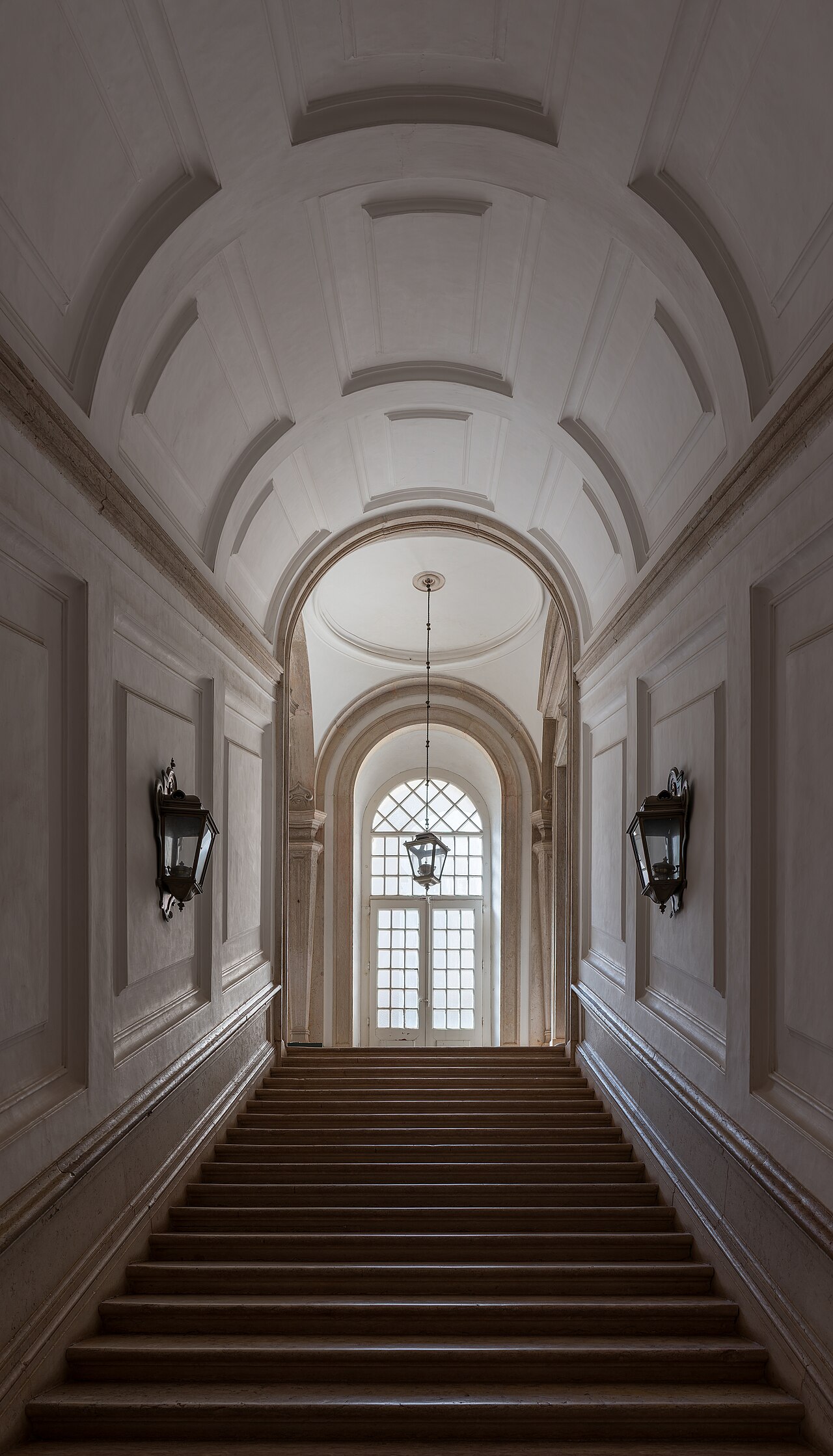 A ceremonial staircase linking the palace floors.