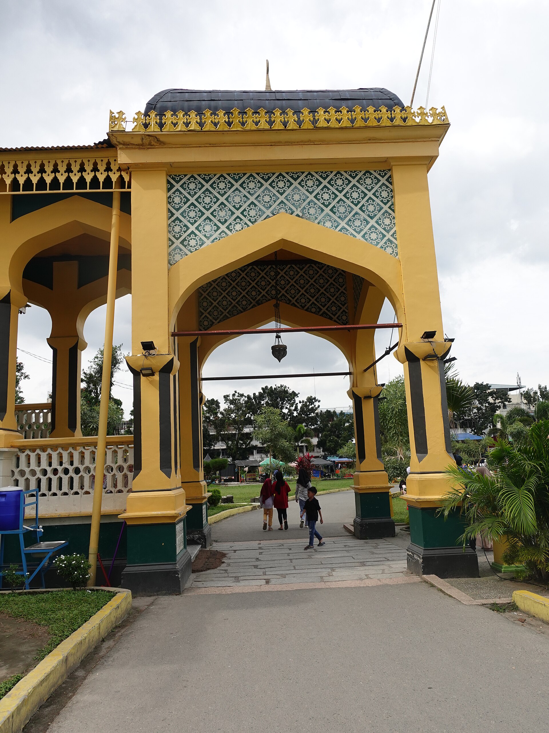 The palace seen from another angle amid its grounds