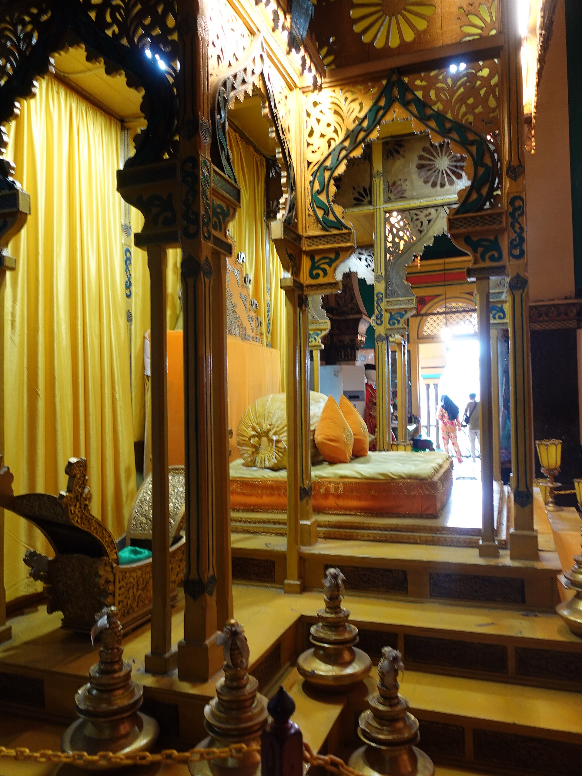 The richly decorated main entrance and staircase
