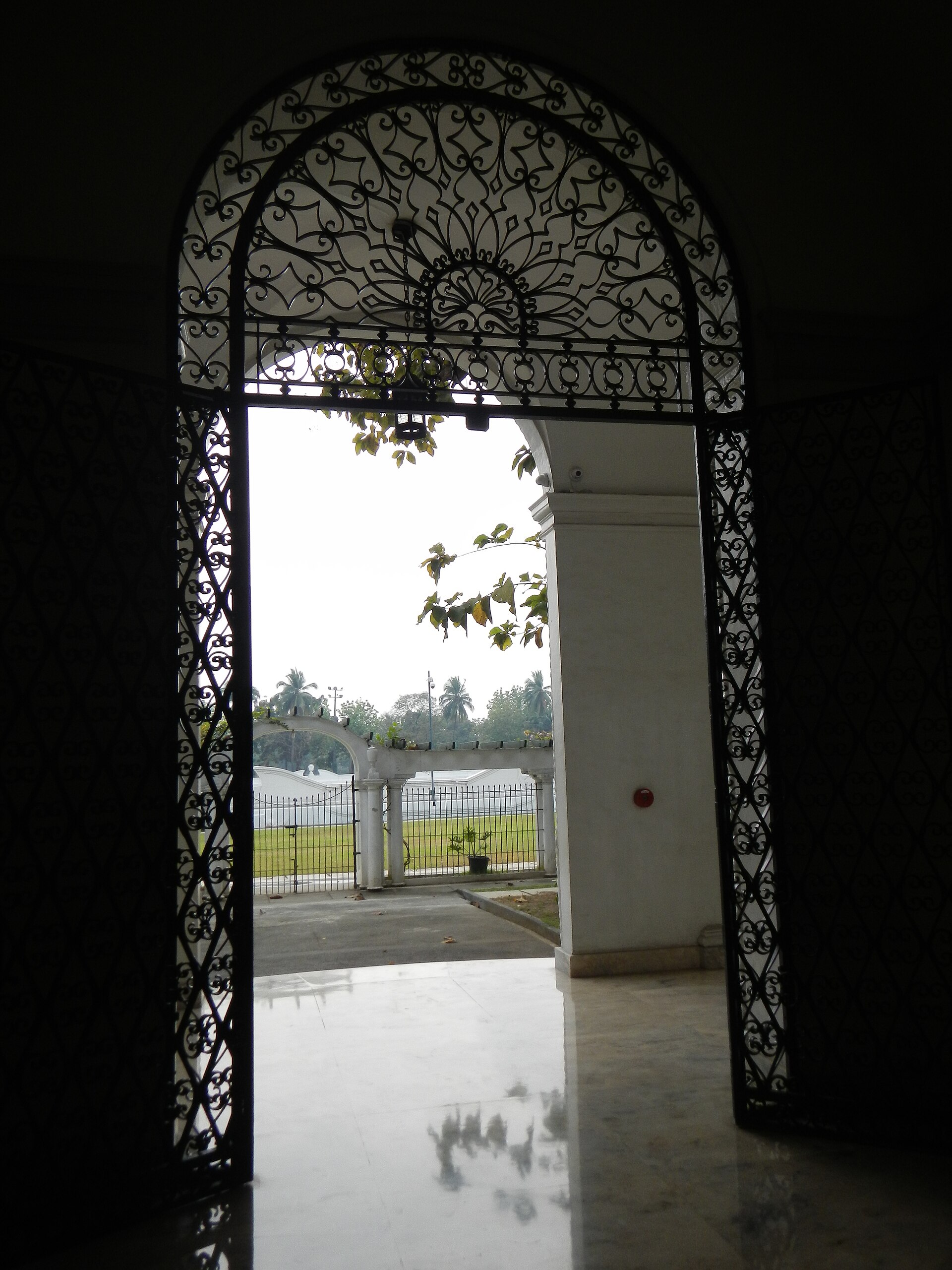 The ceremonial grand staircase rising to the state floor