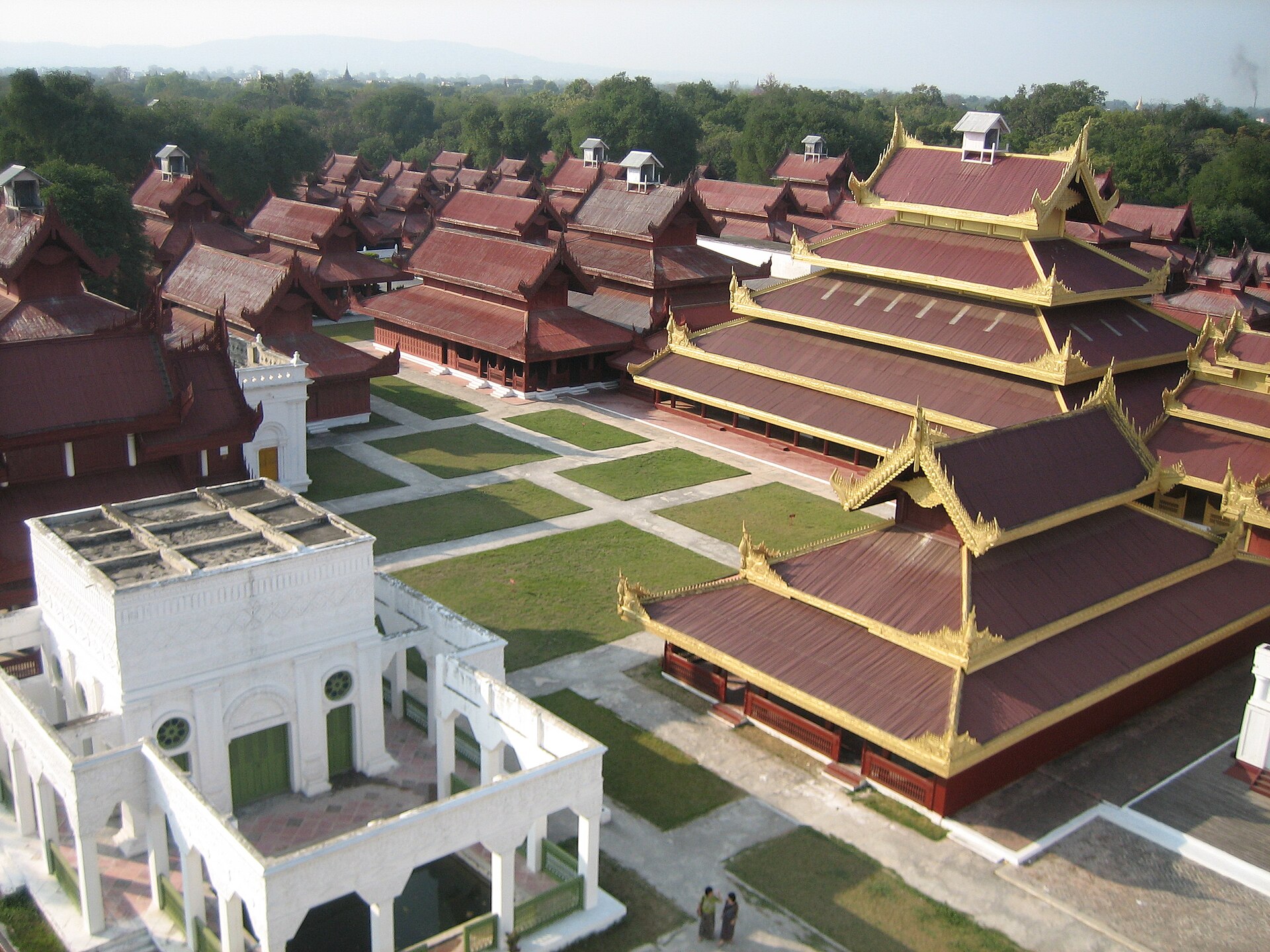 Mandalay Palace seen from the watchtower, within its walled citadel