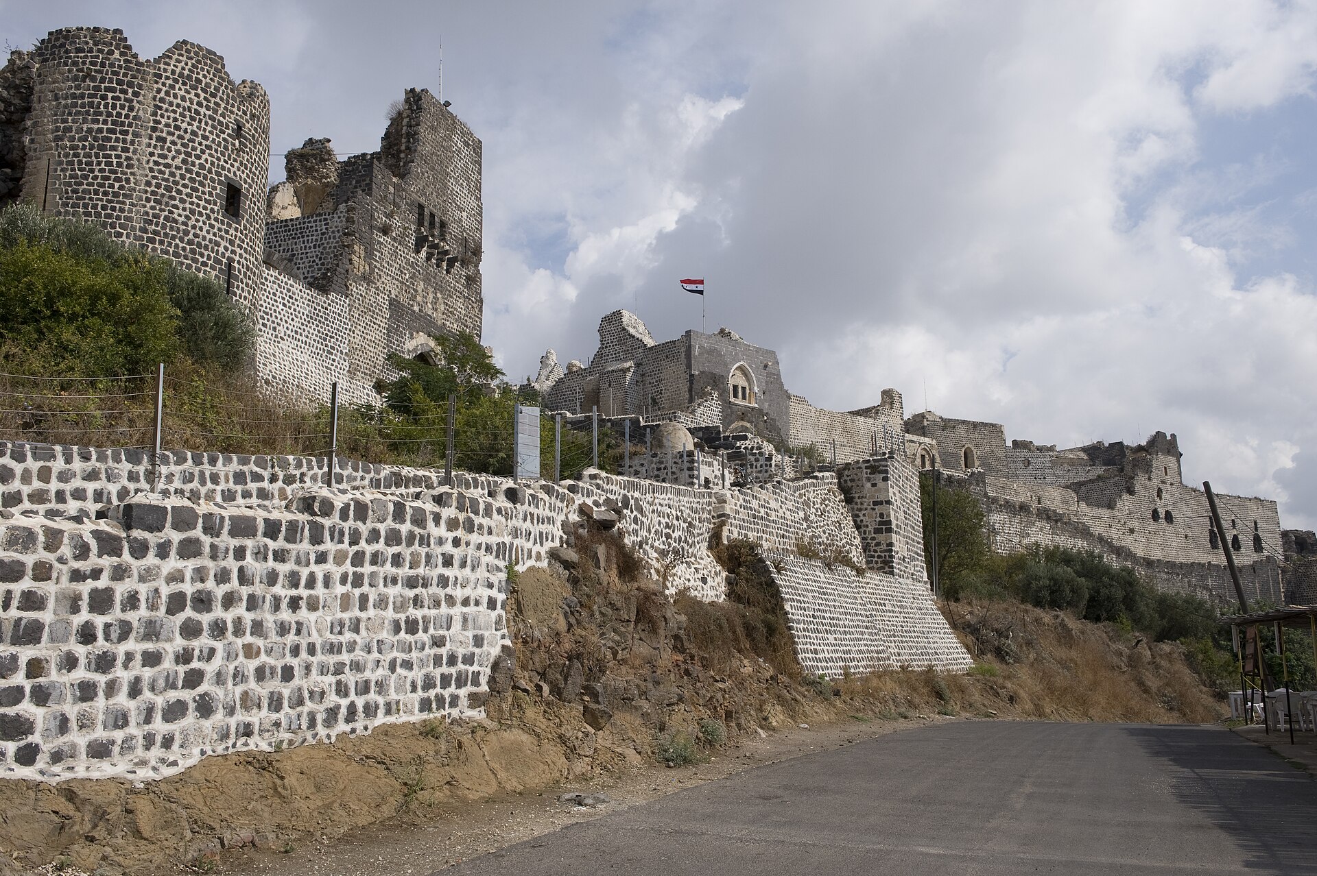 Margat crowns a hill some 360 meters high, overlooking the Mediterranean in coastal Syria.