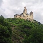 Marksburg Castle standing above the Rhine at Braubach