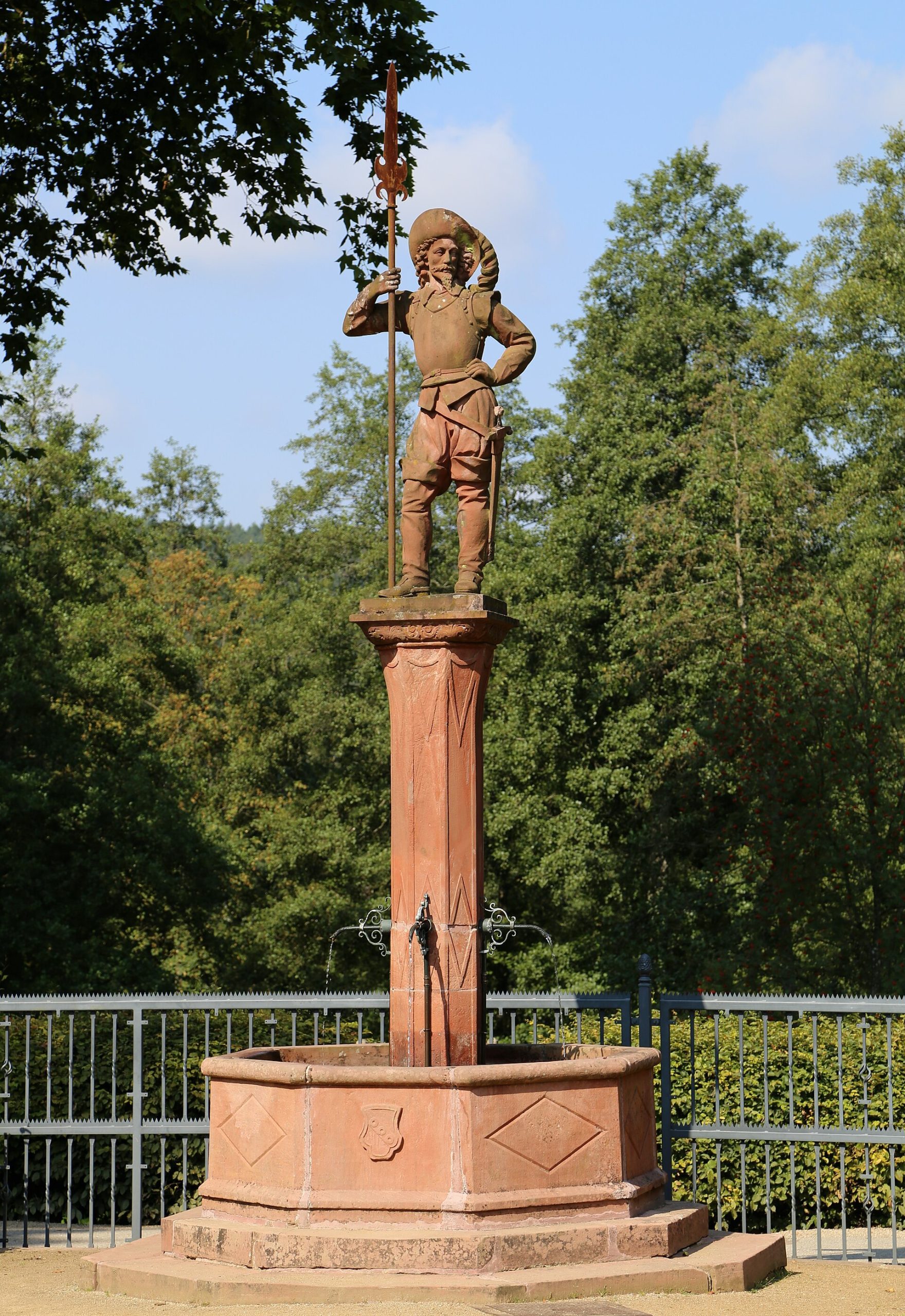 A fountain in the grounds, a touch of the domestic life of the castle