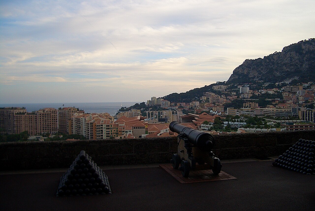 The view from the palace square over Monaco.