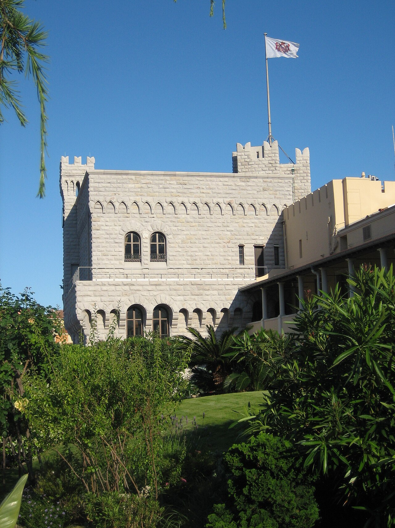 The palace seen from the princely gardens.