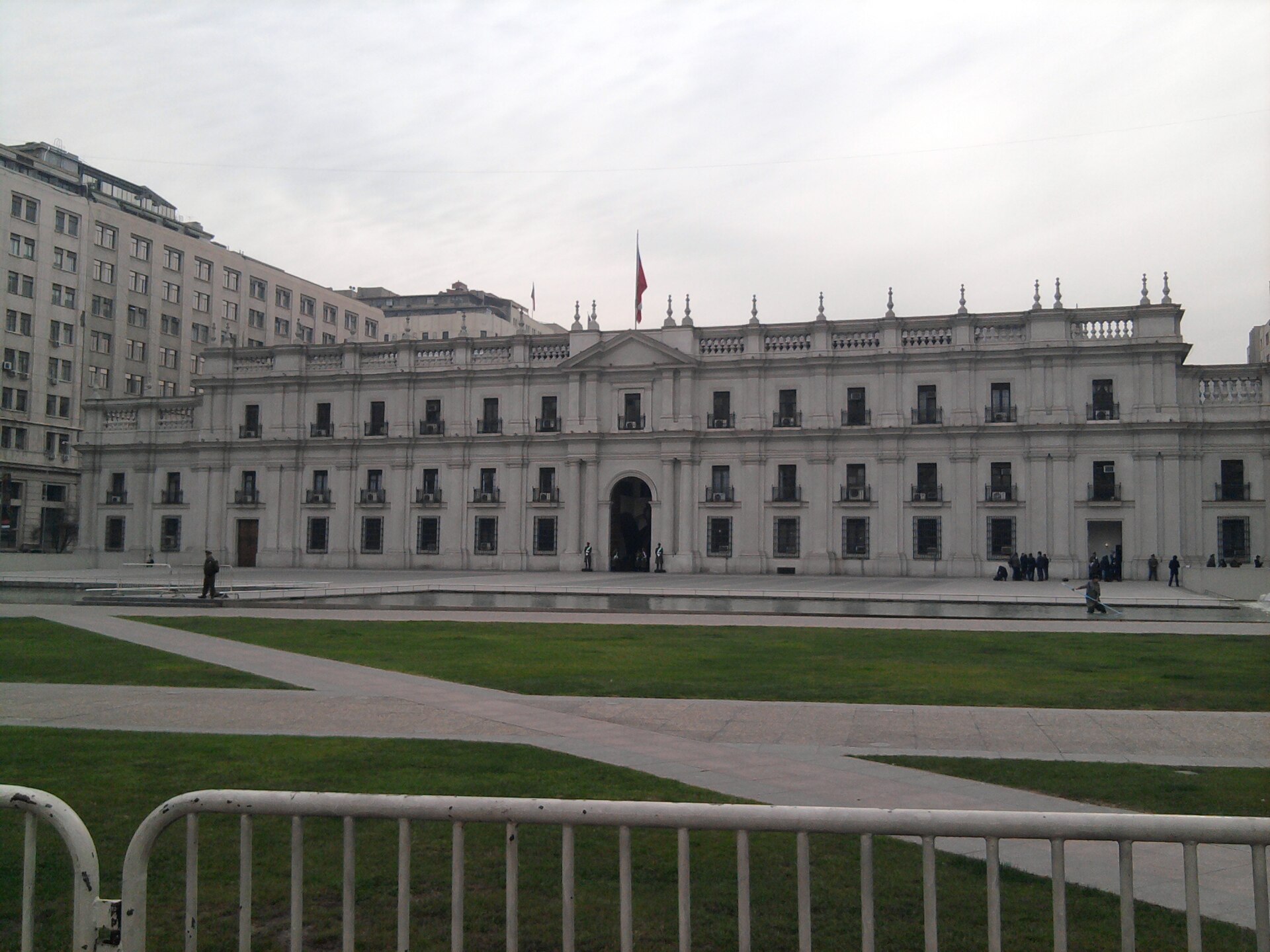 The neoclassical facade of La Moneda