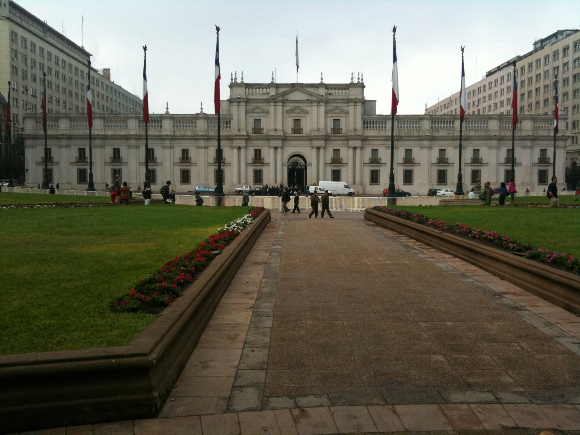 The palace and its neoclassical detailing