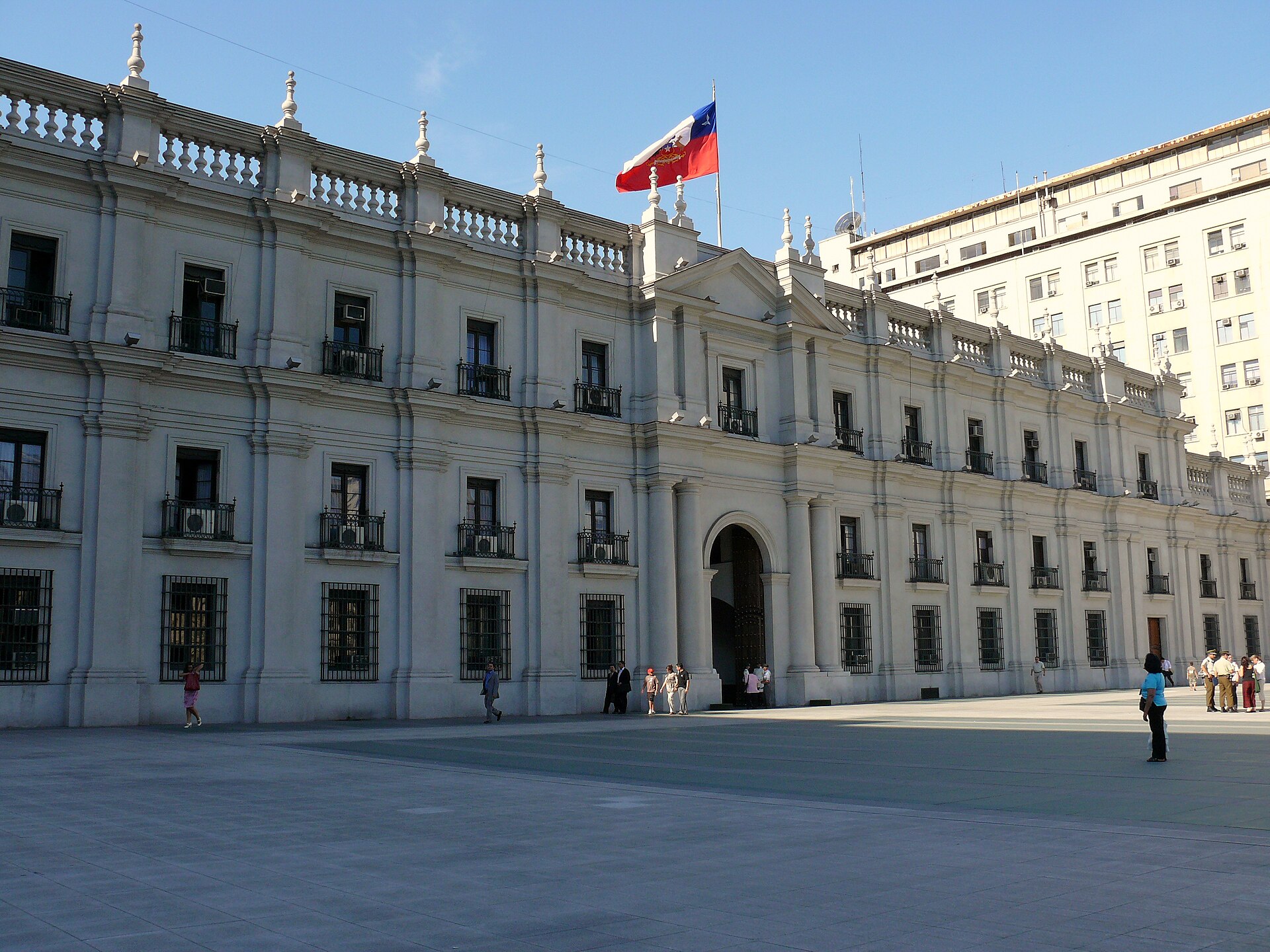 A view of the palace facade