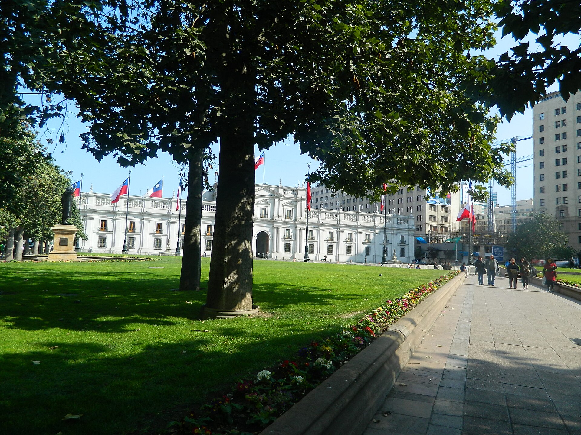A view of the Chilean seat of government